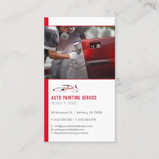 Carte De Visite Peinture du corps automatique | Professionnel (Devant)