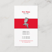 Carte De Visite Peinture du corps automatique | Rouge moderne (Dos)