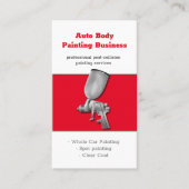 Carte De Visite Peinture du corps automatique | Rouge moderne (Devant)