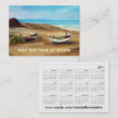 Carte De Visite Peinture d'un vieux bateau de pêche sur la plage (Devant / Derrière)