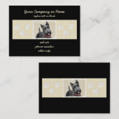 Carte De Visite Peinture écossaise Terrier - Cute Original Chien A (Devant / Derrière)