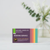 Carte De Visite Peinture élégante de couleurs lumineuses (Debout devant)