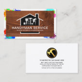 Carte De Visite Peinture en bois créative Frame Handyman (Devant / Derrière)