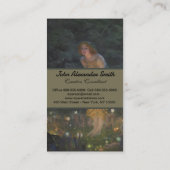 Carte De Visite Peinture en cercle fée, Réveillée du milieu de l'é (Dos)