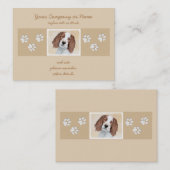 Carte De Visite Peinture en Setter rouge et blanc irlandais - Art (Devant / Derrière)