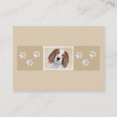 Carte De Visite Peinture en Setter rouge et blanc irlandais - Art (Dos)