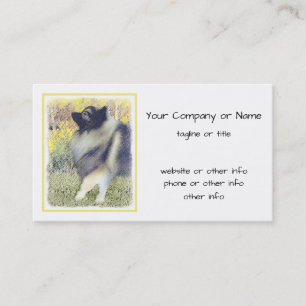 Carte De Visite Peinture en teint de Keeshond - jolie art original