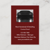 Carte De Visite Peinture Et Détail Automobile (Devant)