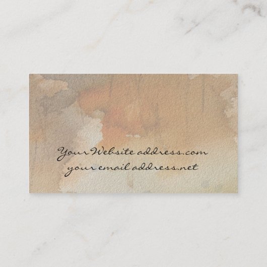 Carte De Visite Peinture et texture d'artiste (Dos)