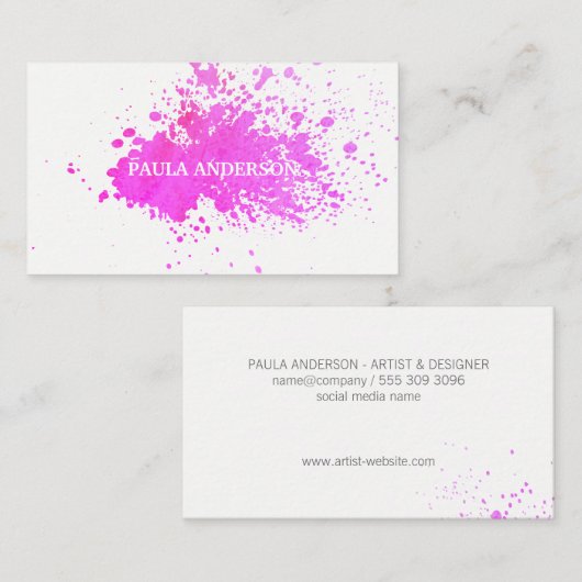 Carte De Visite Peinture expressive (Devant / Derrière)