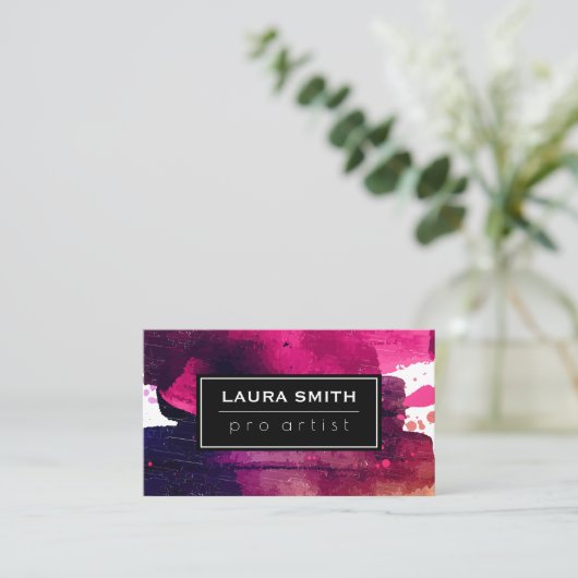 Carte De Visite Peinture expressive (Debout devant)