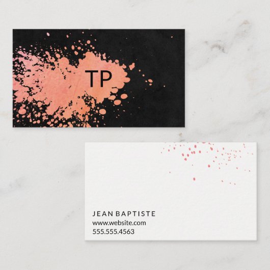 Carte De Visite Peinture expressive (Devant / Derrière)