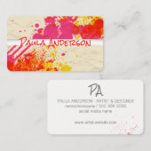 Carte De Visite Peinture expressive | Art créatif (Devant / Derrière)