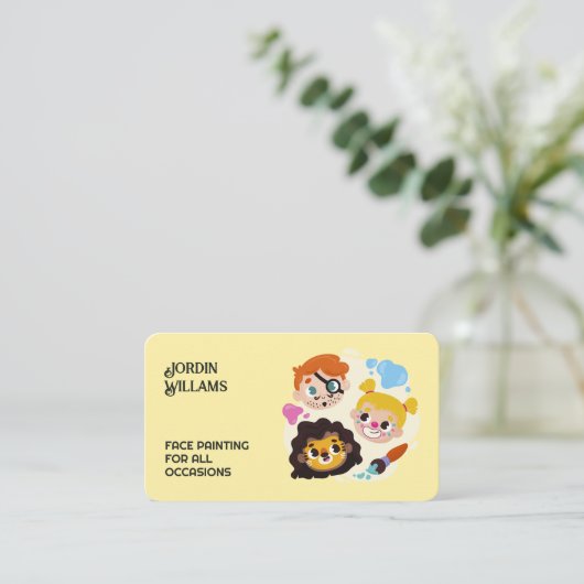 Carte De Visite Peinture faciale (Debout devant)