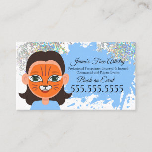 Carte De Visite Peinture faciale Animation pour enfants