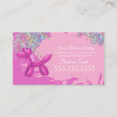 Carte De Visite Peinture faciale Balloon Twister rose (Devant)