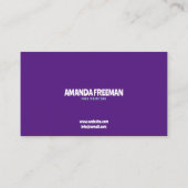 Carte De Visite Peinture faciale élégante Bleu et Violet (Dos)