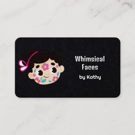 Carte De Visite Peinture faciale Premium (Devant)