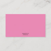 Carte De Visite Peinture faciale simple rose et jaune pour enfant (Dos)