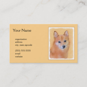 Carte De Visite Peinture finlandaise Spitz - Jote Original Chien A