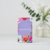 Carte De Visite Peinture florale moderne chic et violet gras (Debout devant)