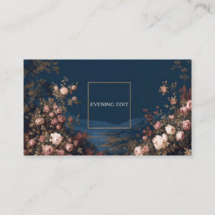 Carte De Visite Peinture Florale Vintage Atmosphère de Conte de Fé