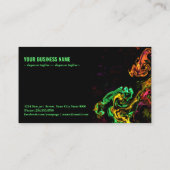 Carte De Visite peinture folle sur arrière - plan noir 7kj (Dos)