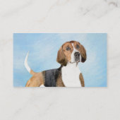 Carte De Visite Peinture Foxhound en anglais - Joli art original c (Dos)