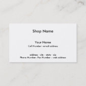 Carte De Visite Peinture fraîche (Dos)