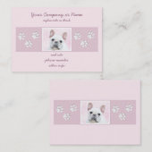 Carte De Visite Peinture française de Bulldog (Crème/Blanc) (Devant / Derrière)