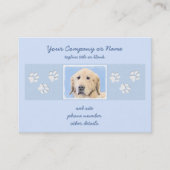 Carte De Visite Peinture Golden Retriever - Joli art original chie (Devant)