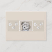 Carte De Visite Peinture havanaise de chiot - Beau art original de (Dos)