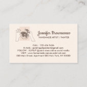 Carte De Visite Peinture Hobby Ivoire Beige Blush artisanale (Dos)
