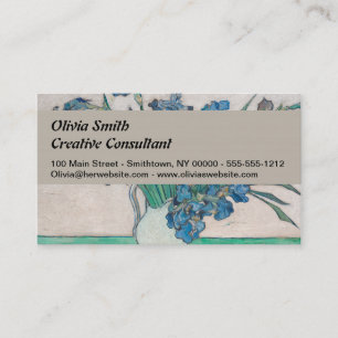Carte De Visite Peinture impressionniste Vase Iris de Van Gogh