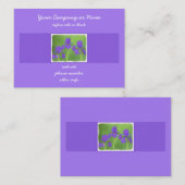 Carte De Visite Peinture Iris Violet - Art Fleur Originale (Devant / Derrière)