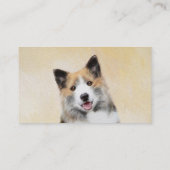 Carte De Visite Peinture islandaise sur le chien de garde - Art or (Dos)