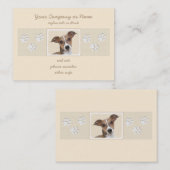 Carte De Visite Peinture italienne Greyhound - Cute Original Chien (Devant / Derrière)