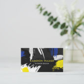 Carte De Visite Peinture - Jaune et Bleu (Debout devant)