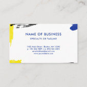 Carte De Visite Peinture - Jaune et Bleu (Dos)