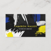 Carte De Visite Peinture - Jaune et Bleu (Devant)