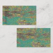Carte De Visite Peinture jaune et verte sur bois (Devant / Derrière)