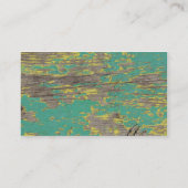 Carte De Visite Peinture jaune et verte sur bois (Dos)