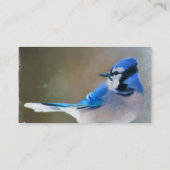 Carte De Visite Peinture Jay Bleu - Art Oiseau Original (Dos)