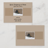 Carte De Visite Peinture Junco foncée - Art original pour oiseaux (Devant / Derrière)