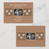 Carte De Visite Peinture Keeshond Playtime - Jolie art original ch (Devant / Derrière)