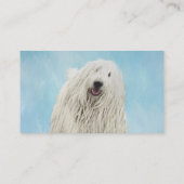 Carte De Visite Peinture Komondor - Cute Original Chien Art (Dos)