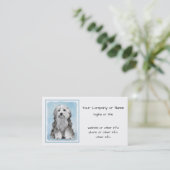 Carte De Visite Peinture Lowchen - Cute Original Chien Art (Debout devant)