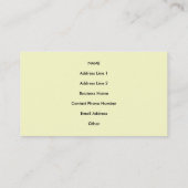 Carte De Visite Peinture maigre solitaire d'arbre d'art abstrait (Dos)