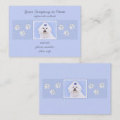 Carte De Visite Peinture maltaise - Joli art original pour chien (Devant / Derrière)