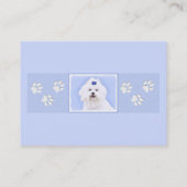 Carte De Visite Peinture maltaise - Joli art original pour chien (Dos)